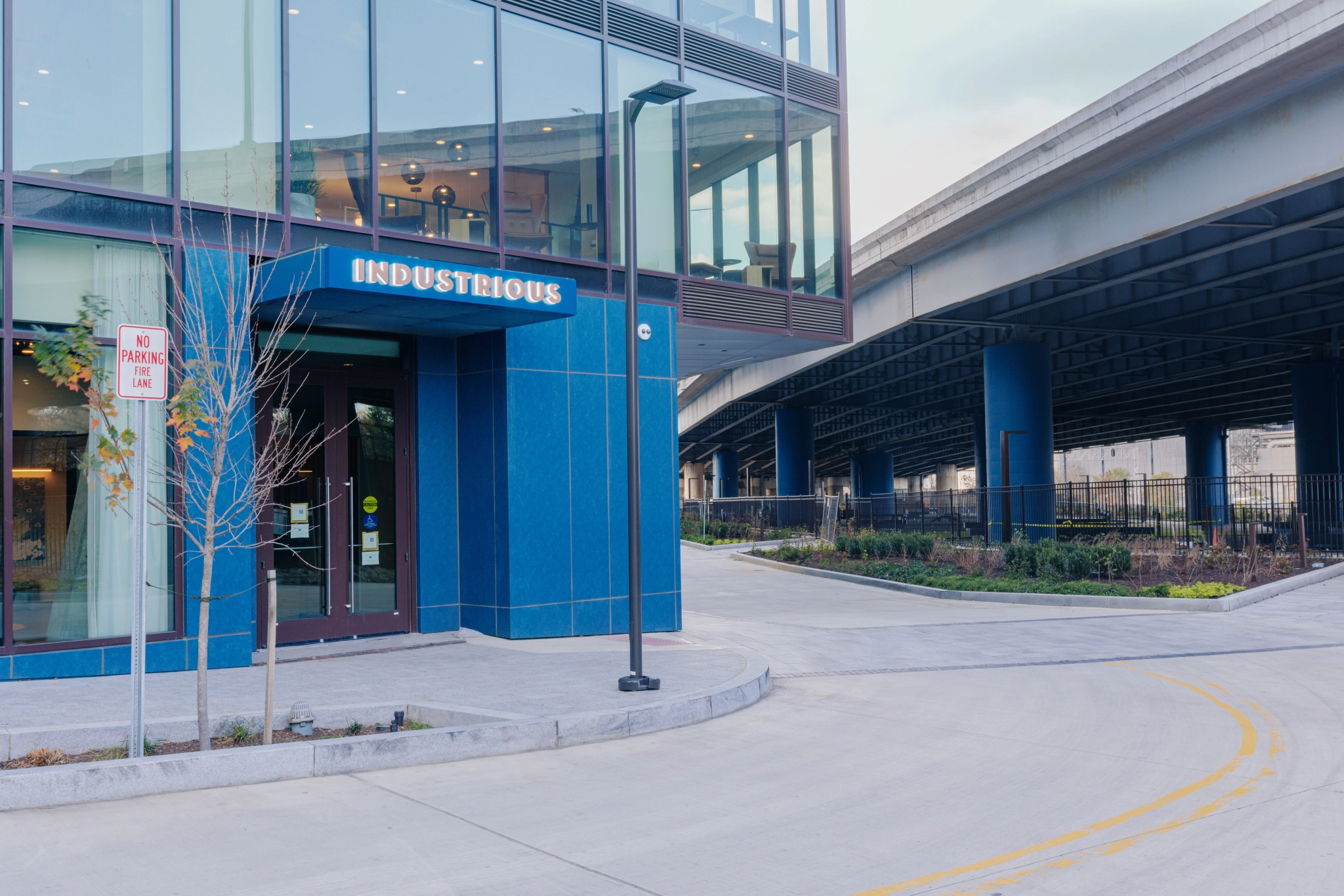 the blue building in Washington DC is a coworking workspace.