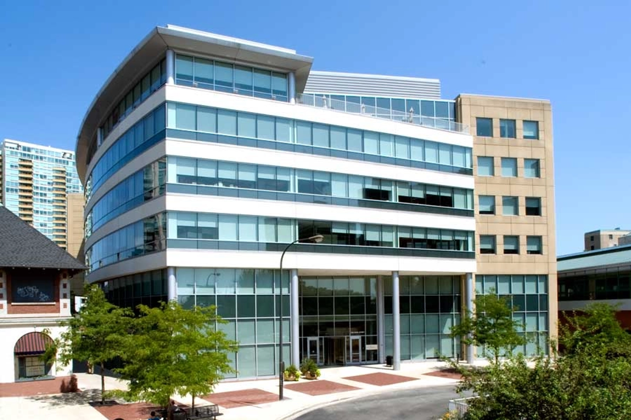 a large Evanston office building.