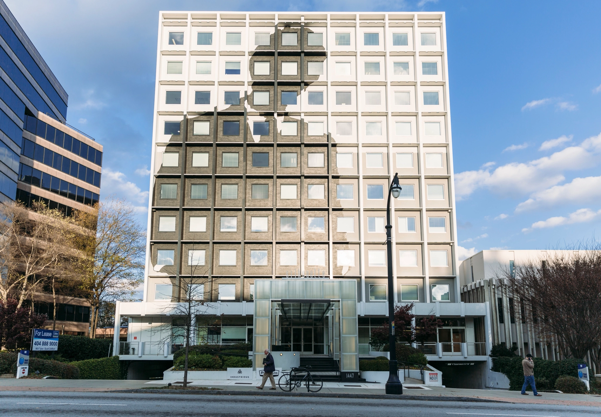 An office building in Atlanta with many windows.