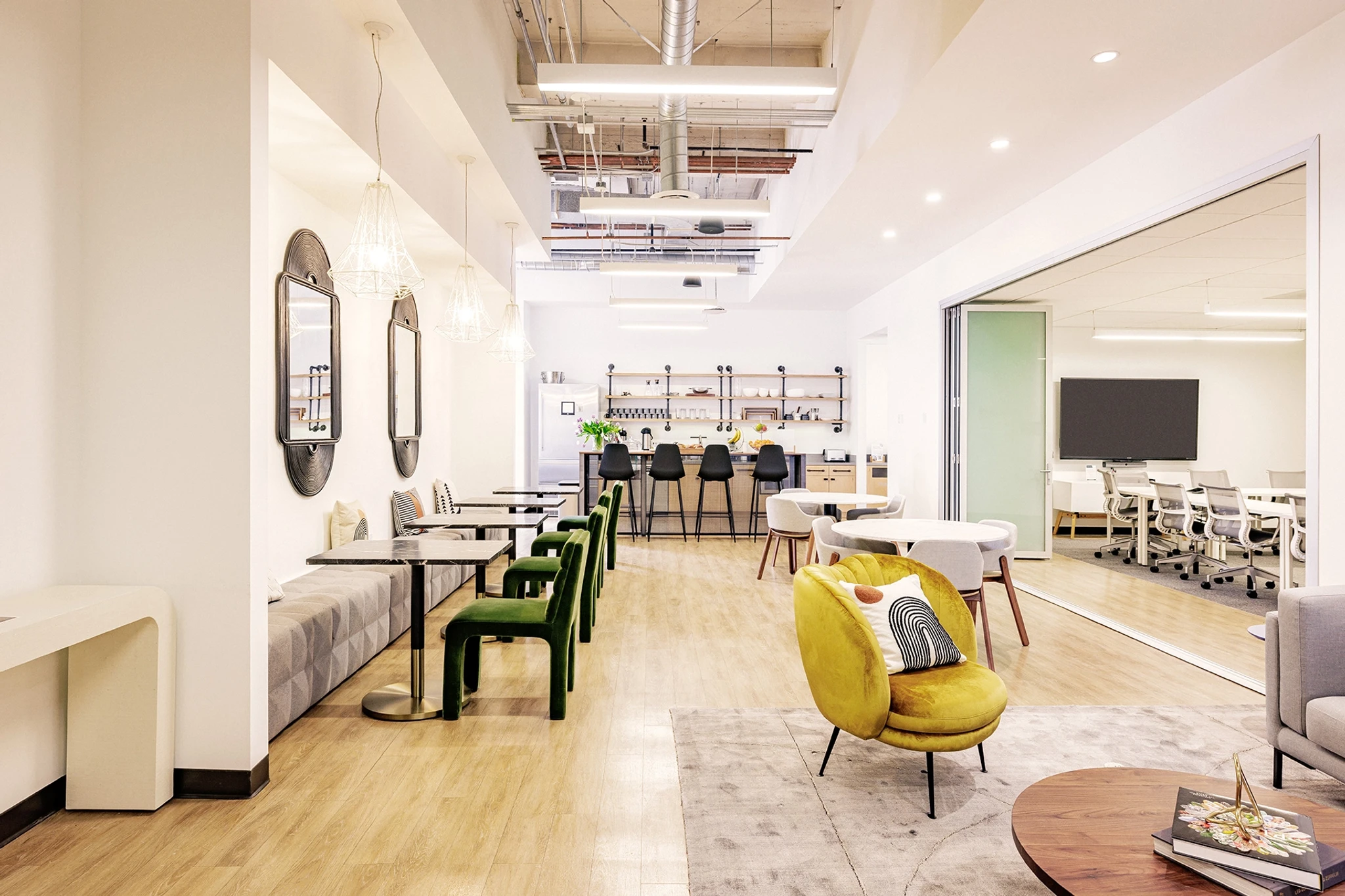 a modern coworking office space