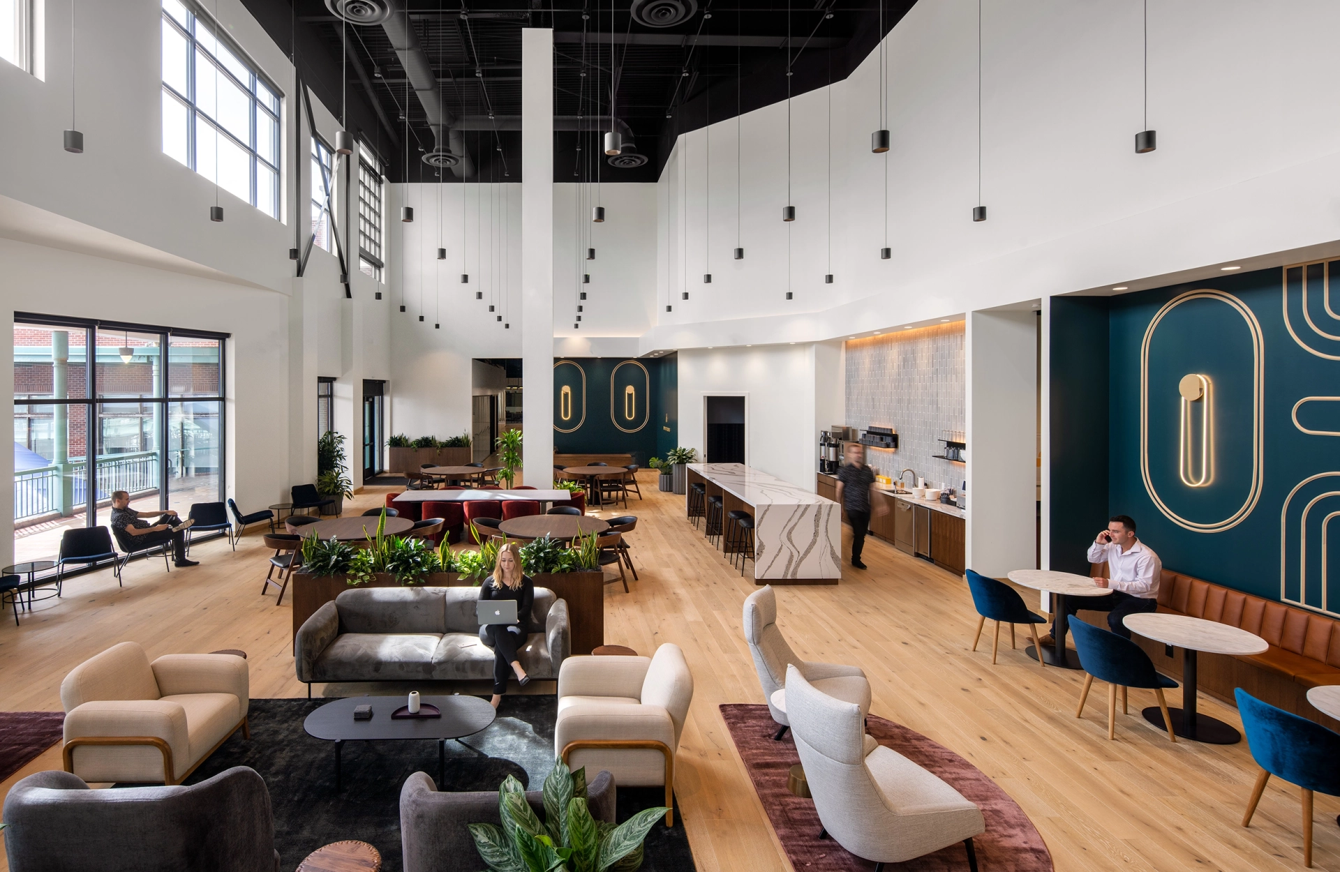 The modern office lobby in Tampa.