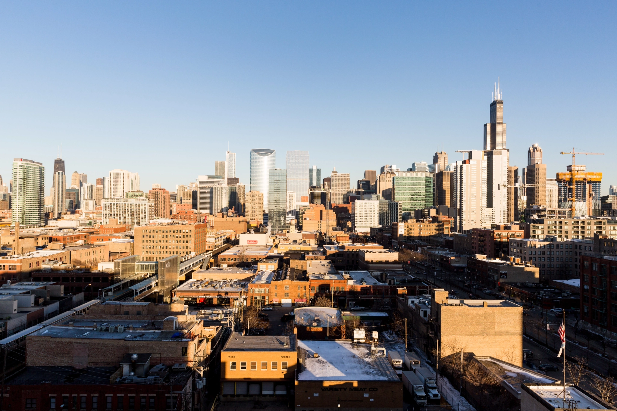 A Chicago-themed meeting room with a glimpse of the stunning skyline.