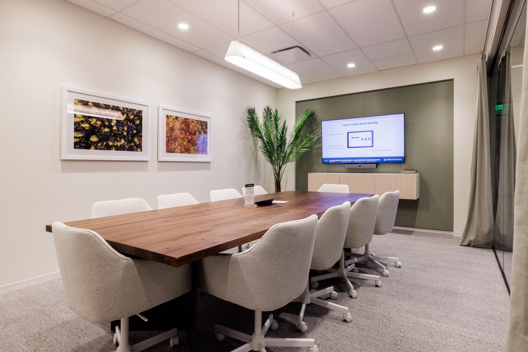 An office conference room in San Francisco with a large table and chairs.