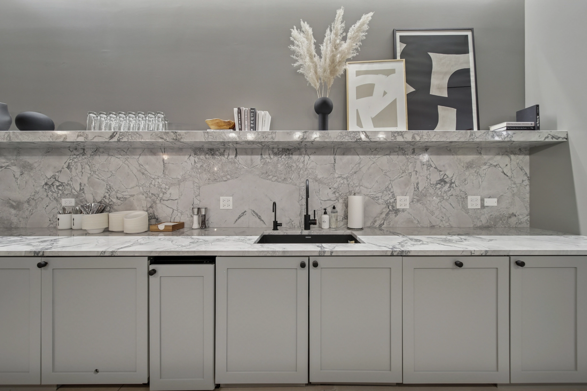 a large, bright meeting room with a large screen